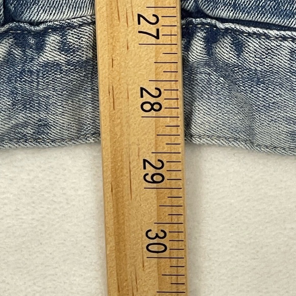 Smoke Rise: Distressed Streetwear Denim Jacket w/Red Accents & frayed details - Picture 12 of 14